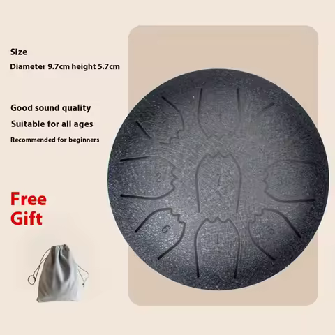 Rain Drum 4 Inch 9 Notes Waterproof Rain Chime Ethereal Hand Pan Ideal for Yoga & Prenatal Education