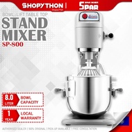 SPAR Table Top Mixer SP-800 - Silver (8.0L/180W) Stand Bowl-Lift Heavy Duty Light Industrial Taiwan 