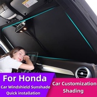 Car Windshield Sunshade for Honda Odyssey Vezel CRV HR-V BR-V Jazz Accessories Front Shading Sun Protection Car Interior Shading Plate