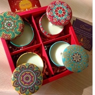 Deepavali Mandala tin candles / handmade candle / deepavali candles/ Diwali handmade scented candles