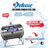 (Horizontal With Stand - DWT Stainless Steel Water Tank (Tangki Air)