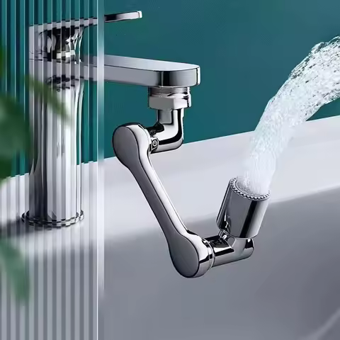 Rotary extension faucet, faucet extender, universal bathroom faucet extension adapter, universal ada