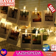 Lampu Hias Dengan Clip String 20 LED 2 Meter Warm White / lampu dinding / lampu tumblr / dekorasi ka