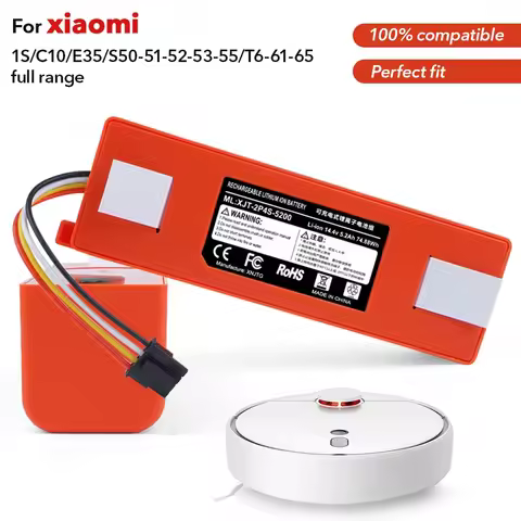 DHL 14.4V 12800mAh Robotic Vacuum Cleaner Replacement Battery For Xiaomi Roborock S55 S60 S65 S50 S5