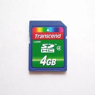 【好康免運】創見SD卡4GB Transcend SDHC 4g數位相機 內存老款車載導航記憶卡