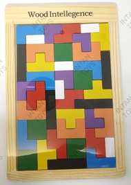 Wooden Intelligence Game Wood IQ Puzzle Jigsaw Tangram Creative Block