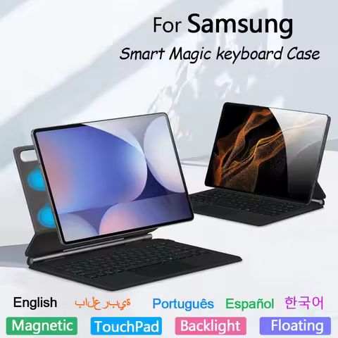 Wireless Bluetooth Keyboard Case For Samsung Galaxy Tab S9 Ultra S10 Ultra 14.6 Book Cover for Tab S