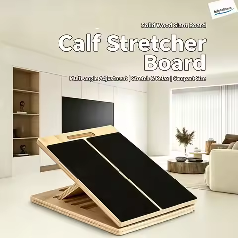 4 Levels Adjustable Wooden Slant Board Non-Slip Calf Stretcher Portable Ankle Rehabilitation Leg Str