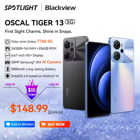 [World Premiere] Blackview OSCAL TIGER 13 5G Smartphone 6.67'' Display, T760, 8GB+256GB, 50MP AI Cam