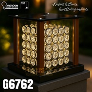 G6762 Gate Light E27 Wood style LED Crystal Gate Light