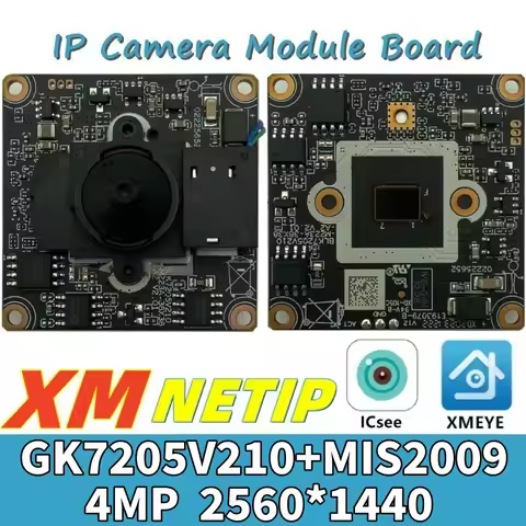 XM 3MP GK7201V200+MIS2009 2304*1296 IP Camera Module Board 3.7mm Mini Lens H.265 ONVIF VMS XMEYE ICs