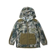 Kids 印花昆蟲盾 網眼連帽外套 橄欖綠