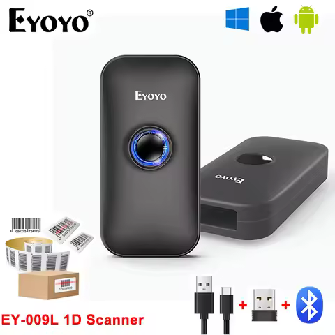 Eyoyo EY-009L Mini 1D Laser Bluetooth Barcode Scanner UPC/EAN/Codabar Code Reader. Support Hide/Add