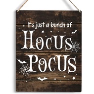 Hiasan Halloween Hocus Pocus Ia Hanya Sekumpulan Tanda Hocus Pocus Hiasan Dinding Halaman Halloween 