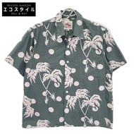 Sun Surf 【Duke Kahanamoku】DK39451 MOONLIGHT PALMTREE Aloha 襯衫 M【二手】