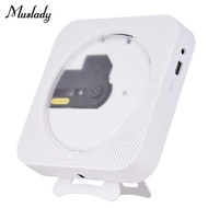 Muslady CD-Runner CD Player Wall Mountable BT CD Player with Dustproof Cover LED Display 6 Modes FM 