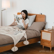Nordic Style Rice North American Rice Durable Nordic Special Offer Solid Wood Bed Cherry Wood Import