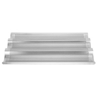 3 Grooves French Bread Baking Mold Baguette Waves Tray Pan Tool Silver