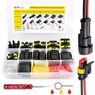JRready ST6382 Electrical Connectors Kit, 1 2 3 4 5 6 Pin Automotive Waterproof Electrical Wire Conn