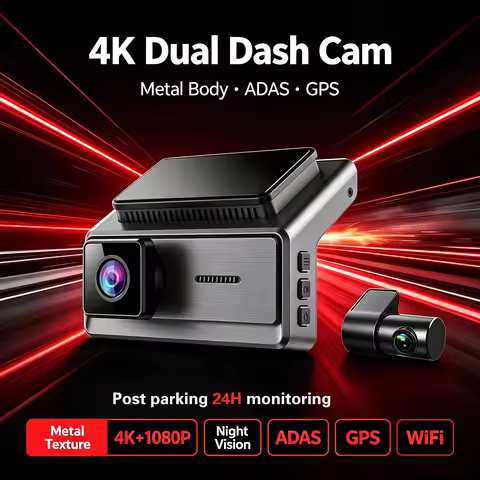 New 2026 8Q Pro 4K Dual Lens Dash Cam ADAS Front 4K+Rear 1080P HDR Driving Recorder Supercapacitor W