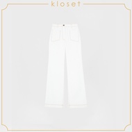 KLOSET High-Waisted Jeans (AW20-P006) กางเกงขายาวผ้ายีนส์
