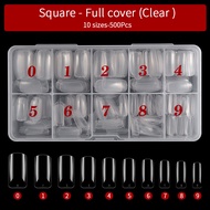 500Pcs French Half Full Cover Acrylic False Fake Nails Nail Art UV Gel Extension Fake Nail Tips Ma