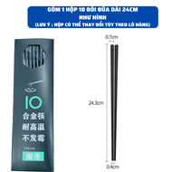 Combo 10 Đôi Đũa POLY Dài 27CM Chịu Nhiệt Độ Cao Không Phai Màu Chống Mốc Cao Cấp Chạm Khắc Hoa Văn