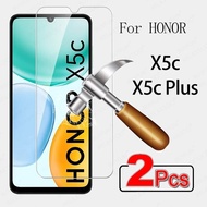 2 Pcs For Honor X5c Tempered Glass HonorX5c Plus Screen Protector Clear Protective Film HonorX5cPlus