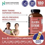 Fat Burner CLA - 180 Softgels CLA Supplement, Max Weight Loss, Slimming, Body Toning, Muscle Mass