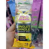 Easy Tie Handles OXO-Biodegradable Garbage Bag – Lemon Scented, 23"x27", 18pcs (Fits 27L Bin)