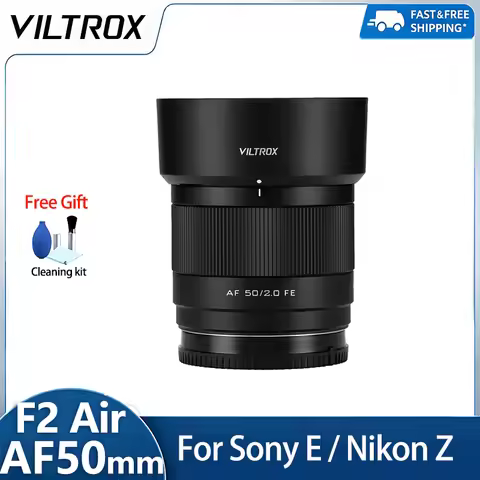 VILTROX 50mm F2 Air Auto Focus Prime Full Frame Large Aperture Lens for Sony E FE Nikon Z Z8 Z9 Z6II