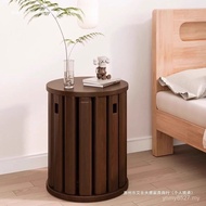 Stackable Household Living Room Round Stool One Side Stool Solid Wood 3Z3B