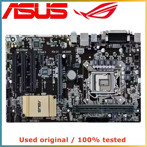 For Asus H110 Motherboard H110-PLUS Motherboard LGA 1151 DDR4 32GB Support 6300 6500 6400 6700 7400 