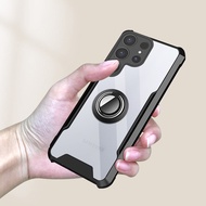 ​Clear Acrylic Phone Cover For Samsung Galaxy S25 Ultra Holder Ring Protective Cover Samsung S25 FE 