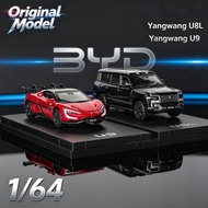 Original Model 1/64 BYD YANGWANG U8L U9 Diecast Car Model Alloy Simulation Collection Toy Gift For B