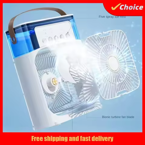Portable Humidifier Fan AIr Conditioner Household Small Air Cooler Hydrocooling Portable Air Adjustm