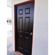 Wooden Door Moulded Door Semi-Solid Pintu Kayu Bilik Rumah Termasuk Cat Walnut , Standard Size, Special Size