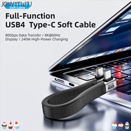JONY1TW7J USB4.0 Type-C Cable, 8K 60HZ 80Gbps USB-C Data Cord, Universal E-marker Chip 13.7cm Male t