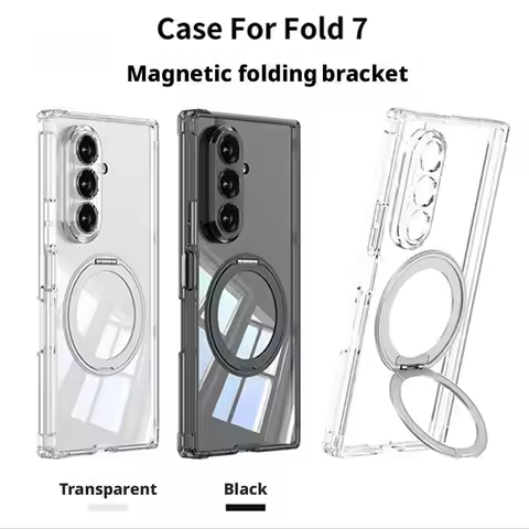 Phone Transparent Case For Samsung Z Fold 7 With Magnetic Ring Anti-drop For Samsung Z Fold 7 Protec