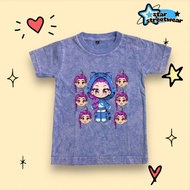 [FREE NAME] Children's Washed T-Shirt with HUNTRIX RUMI RUMI Motif, Premium Material