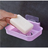 1pc Soap Box Holder Wall Mounted Sticker Space Aluminum rack No Drilling Bathroom Storage Sticky Wal