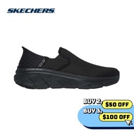 Skechers Men Slip-ins Relaxed Fit DLux Walker 2.0 Reeler Shoes - 232463-BBK Air-Cooled Memory Foam