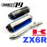 Project79 Exhaust Kawasaki ZX6R Long Slip On Tabung Muffler Stainless Pipe Accessories Motor ZX6 636