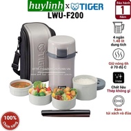 [HCM]Cà men hộp cơm giữ nhiệt Tiger LWU-F200 - 4 ngăn