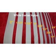 10 Yards GARTER white and black elastic band