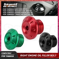 9GT 9GT+ 2024 Right Engine Oil Filler Cap For Yamaha MT09 Tracer 900GT FJ09 FZ09 XSR900 T-Max 560 53