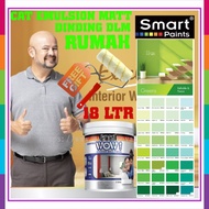 SMART WOW EMULSION PAINT  18 LITER Cat Batu Cat Dinding Dalam CAT RUMAH Interior Wall Finish ( GREENS )