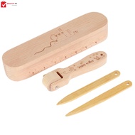 4Pcs Tailors Clapper Set Beech Wood Seam Presser Tool Wooden Sewing Quilting Tools Kit with Sewing S
