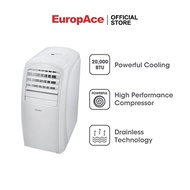 EuropAce 20K BTU Portable Aicon|EPAC 20A|3-In-1 Function: Aircon/ Fan / Dehumidier