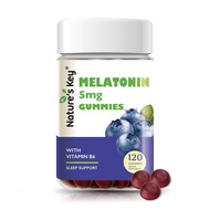 Nature's Key Melatonin Gummies for Kids & Adults, 2.5mg 5mg or 10mg Dose Gummy with Vitamin B6, Natu